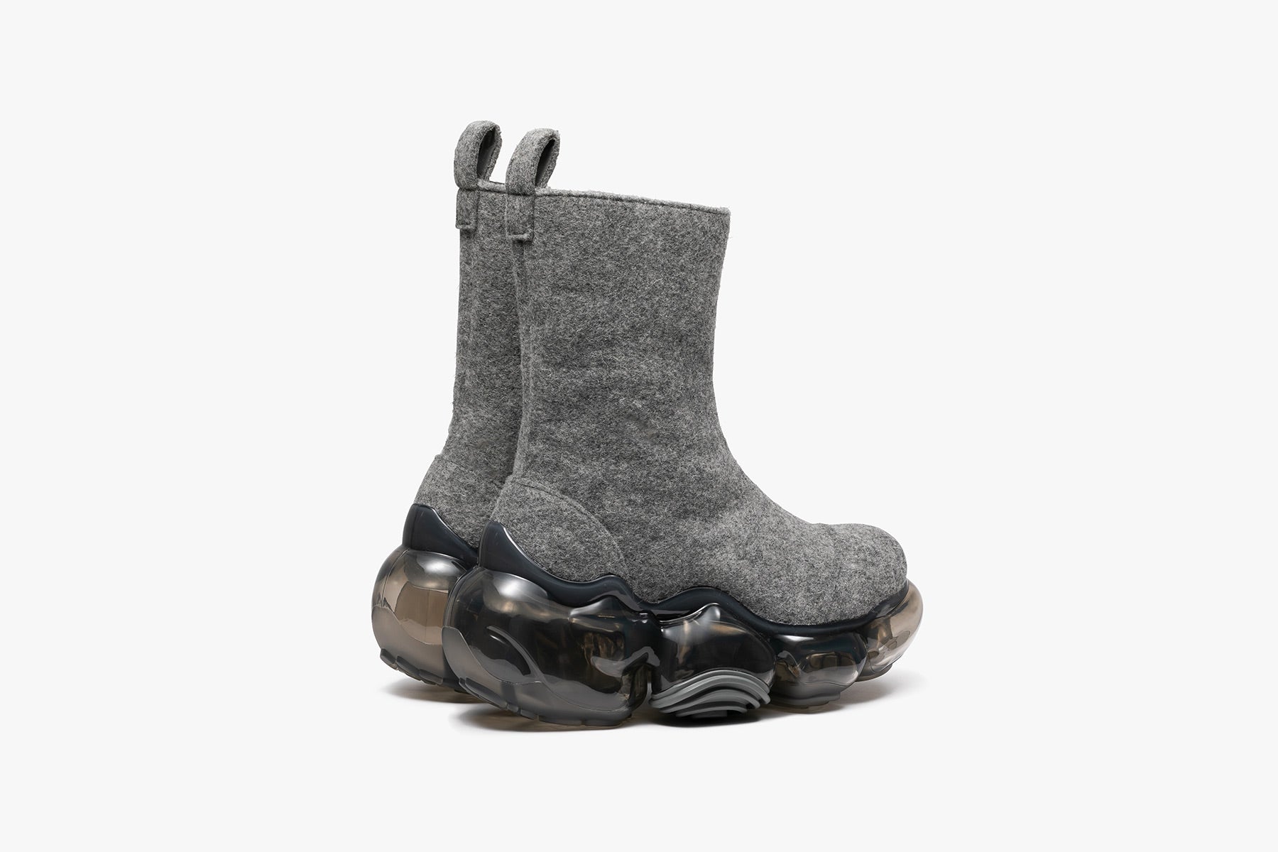 grounds MOOPIE FELT BOOTS GRAY / DARK GRAY