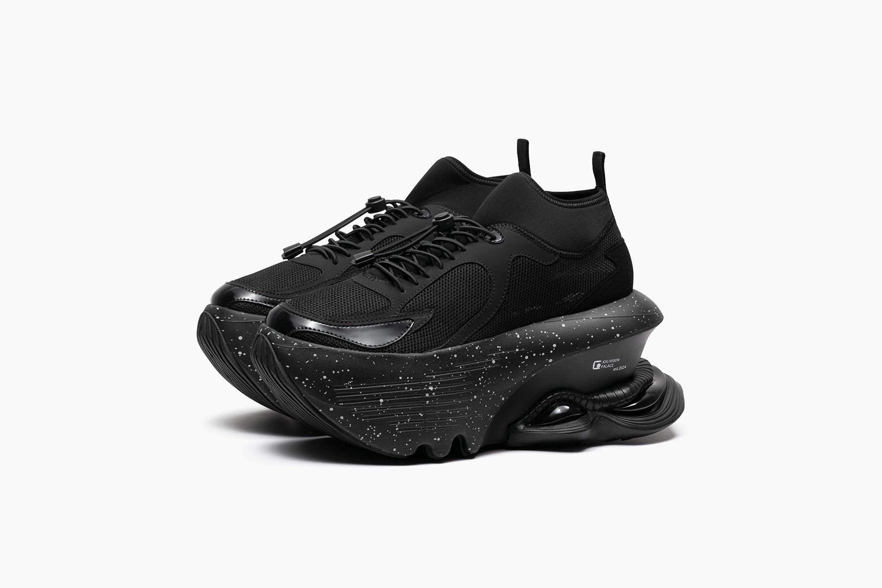 grounds JOG VISION FLUX PALACE　BLACK / BLACK WHITE SPLASH