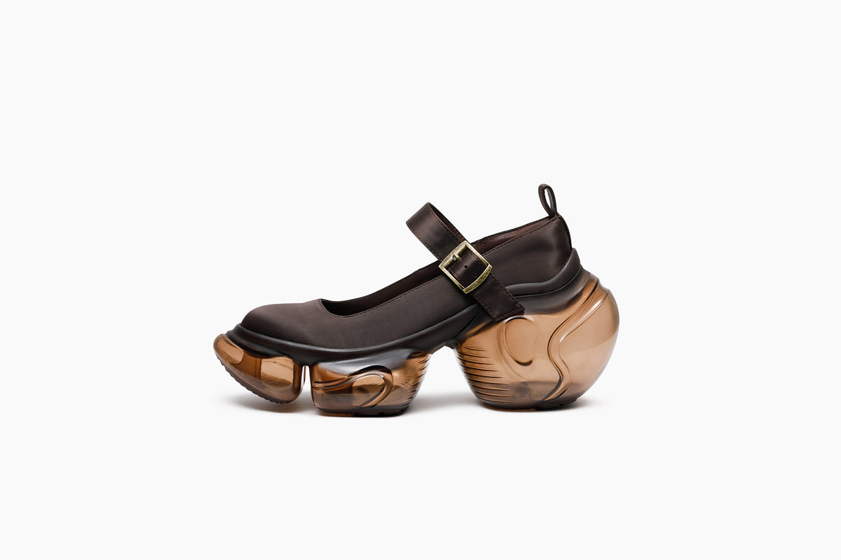 grounds LOOPIE LADY DARK BROWN SATIN / SMOKY BROWN