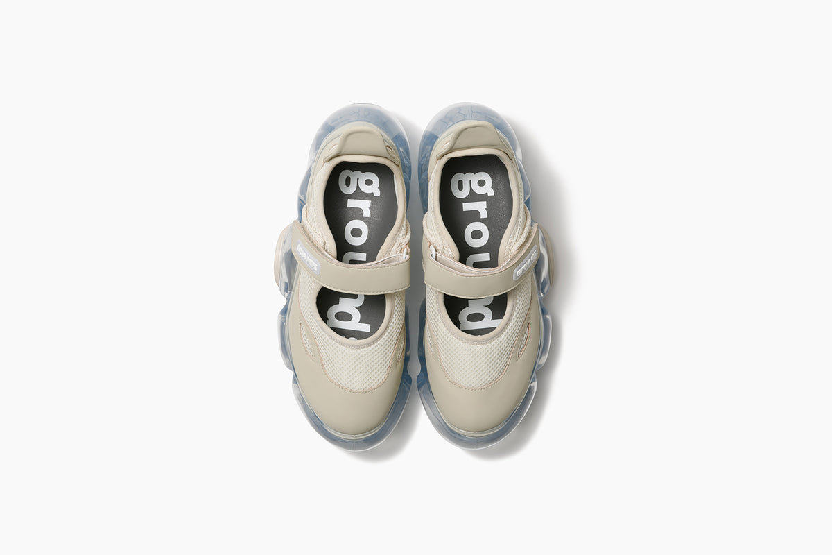 grounds MOOPIE MARY JANE CREAM NUDE / ICE GRAY